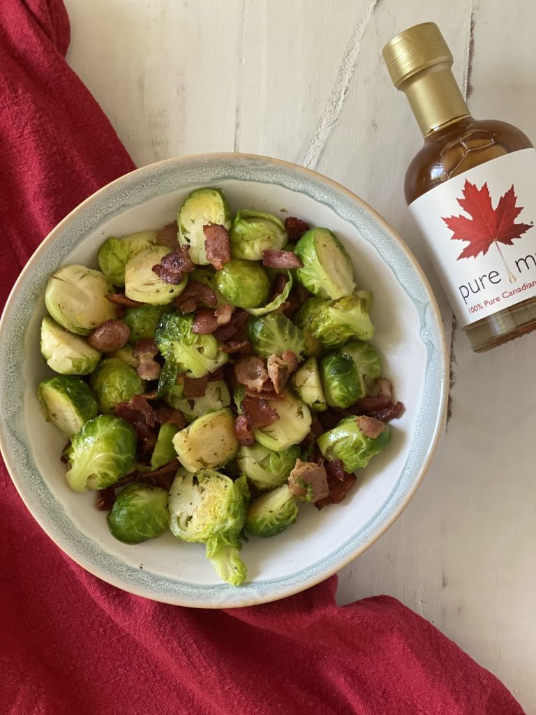 Maple bacon sprouts