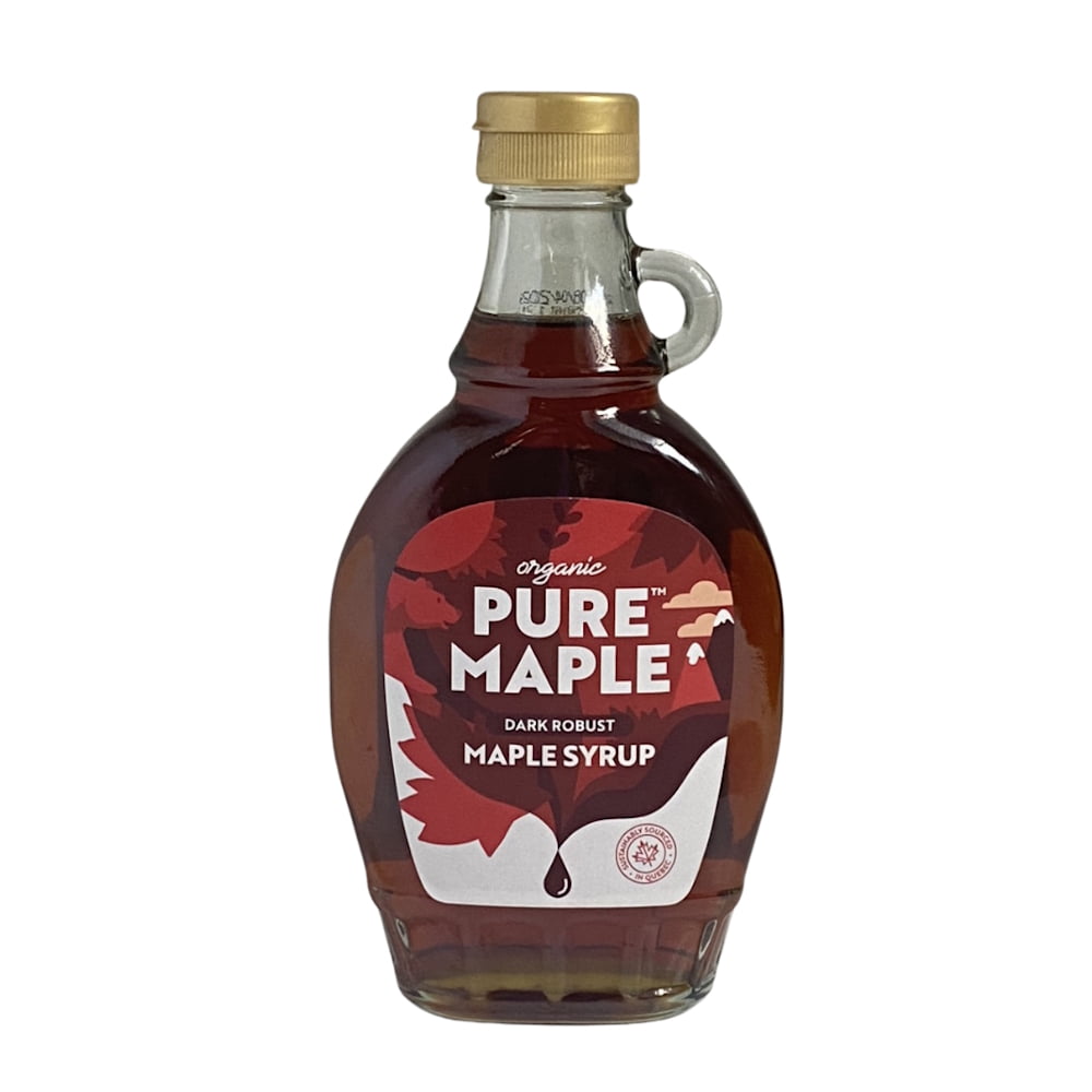 Pure Maple Organic Dark Robust Maple Syrup Bottle 236ml