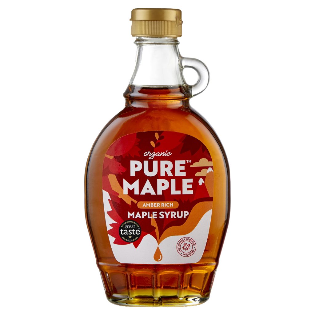 Pure Maple Organic Amber Rich Maple Syrup 236ml Bottle