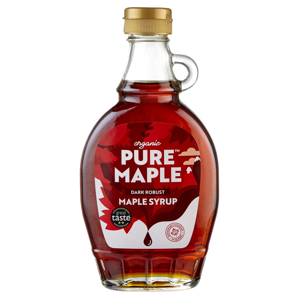 Pure Maple Organic Dark Robust Maple Syrup 236ml Bottle