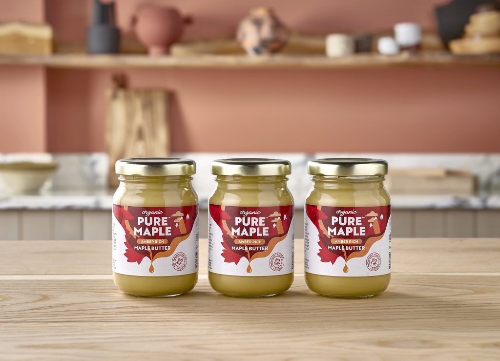 A Trio of Pure Maple Organic Amber Rich Maple Butter Jars