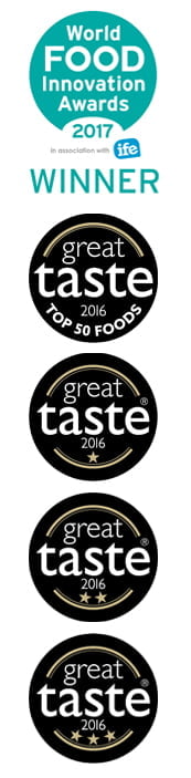 World Food Innovation Awards 1027 Winner, Great Taste 2016 Award Top 50 Foods, Great Taste Award Winner 2016